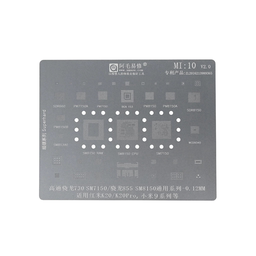 Stencil Reballing BGA Xiaomi MI 10